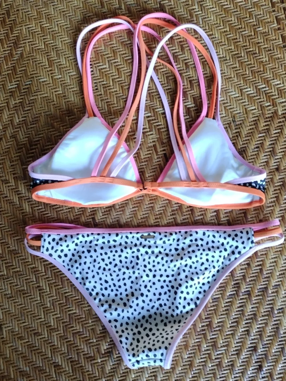 Victoria's Secret Black and White Polka Dot Swim Two Piece Bikini Set